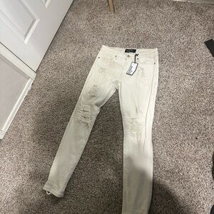 Men's Skinny Jeans in Cream by [Brand]